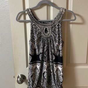 INC international concepts tank with rhinestone embellishments.